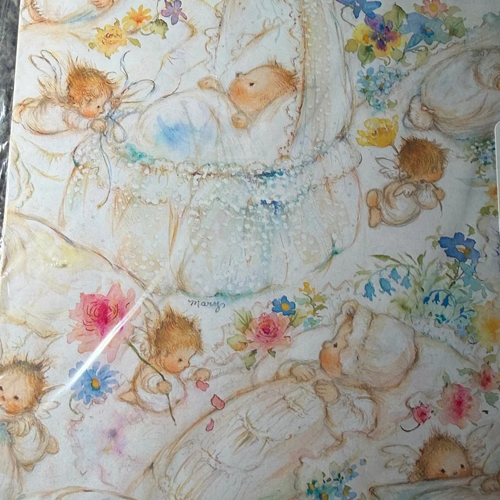 5/$25 VINTAGE Baby Shower Wrapping Paper